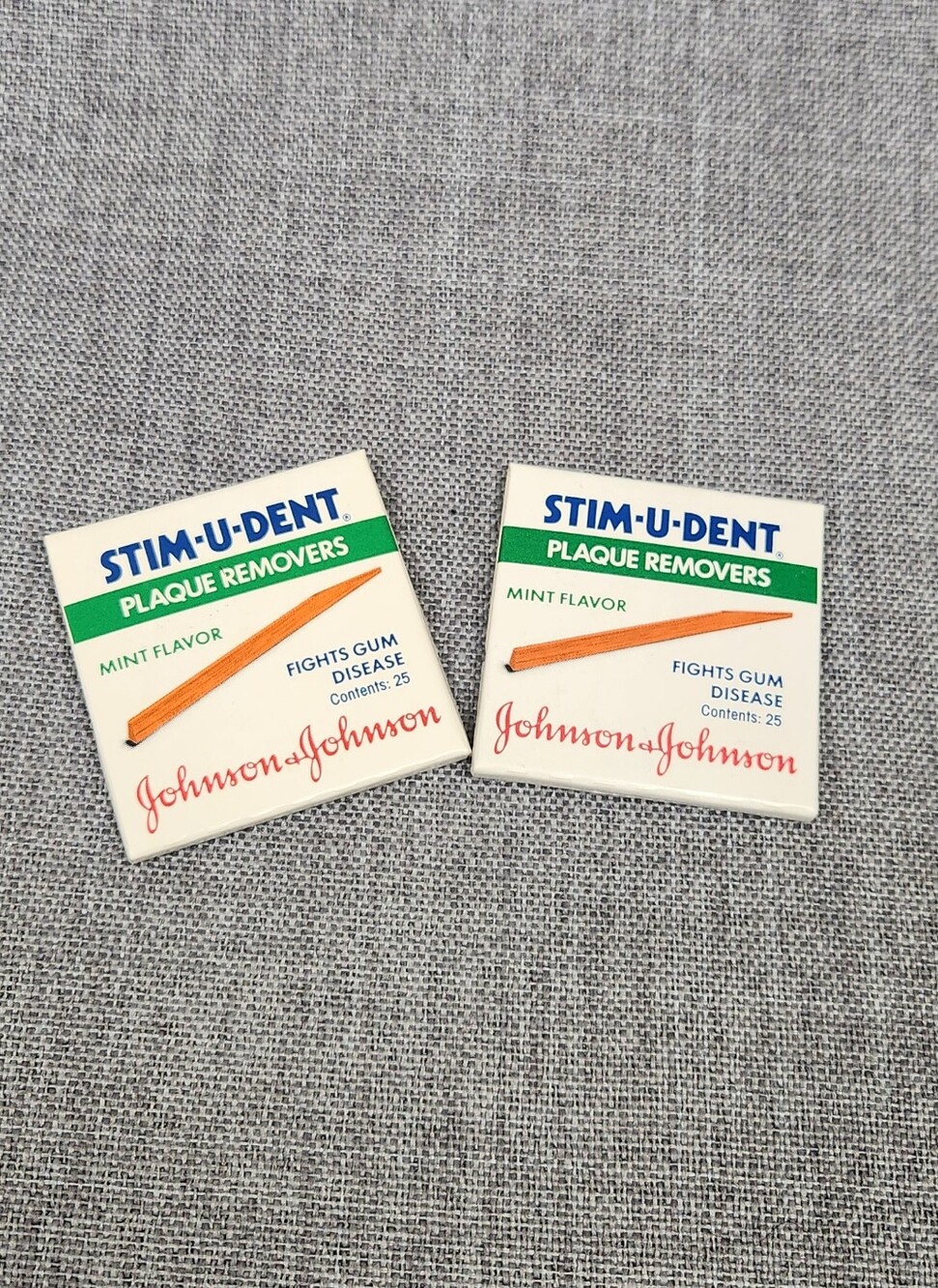 Vintage Johnson & Johnson Stim-U-Dent Plaque Removers.